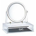 Acrylic 7" Magnifying Mirror w/ Drawer